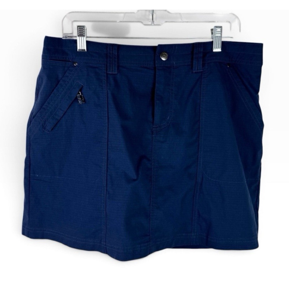 Title Nine Women's 14 Big B Hiking Skort Ripstop Navy Blue EUC Inseam 5.5"